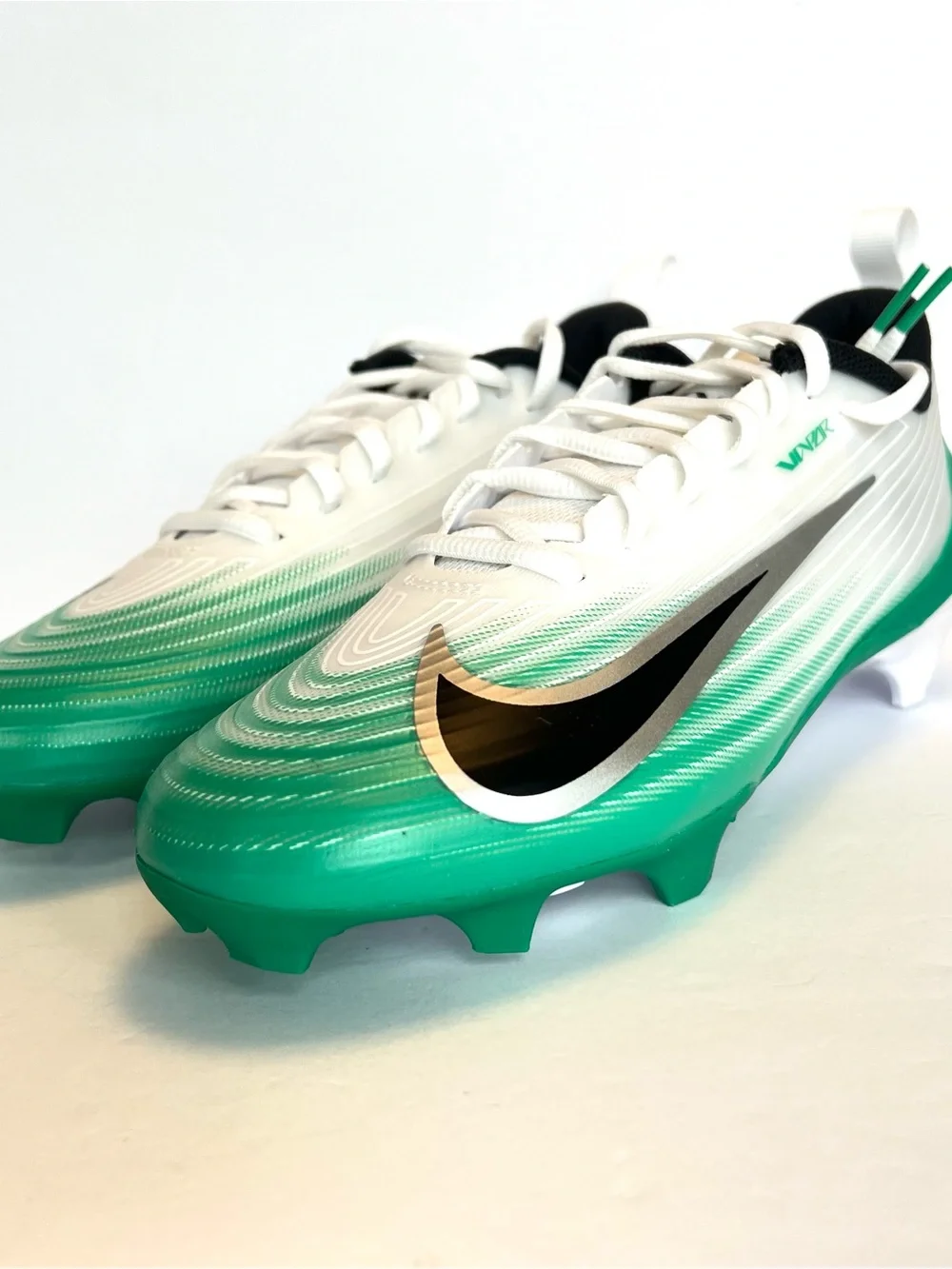 Nike Men's Vapor Speed 3 White Stadium Green Football Cleats HM8849-100 Sz 8 12